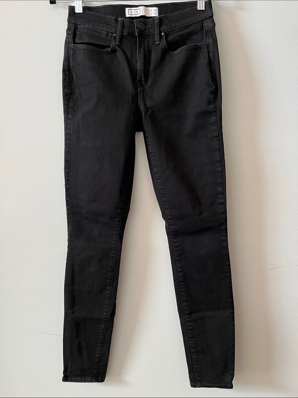 AYR black skinny jeans  length 30 waist 28